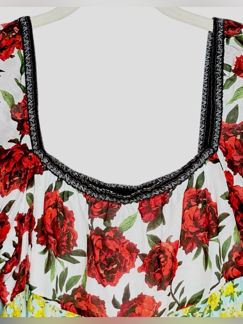 Alice + Olivia Mini Floral Tunic Cocktail Dress M  Ethereal Summer Goth - Picture 8 of 13